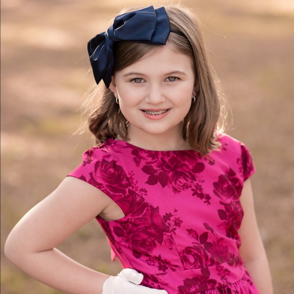 Ted Baker Girls Fancy Pink Floral Flared Dress 10 - Picture 6 of 9